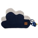 Hi Little One przytulanka doudou z zapachem mamy z zawieszką na smoczek BIO bawełna CLOUD Navy Hi Little One przytulanka doudou z zapachem mamy z zawieszką na smoczek BIO bawełna CLOUD Navy