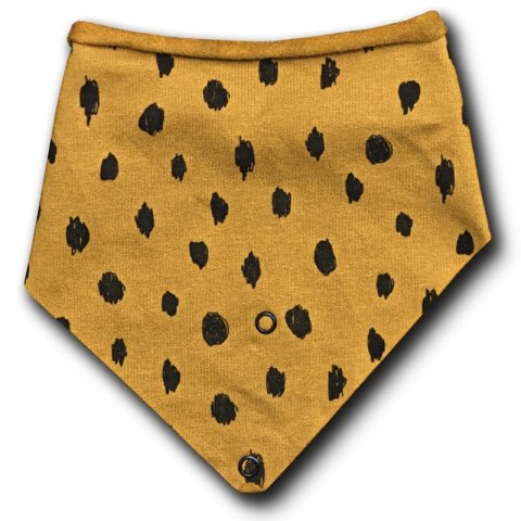 Hi Little One zestaw spacerowy czapeczka, bandanka i zawieszka do smoczka BIO muślin Leopard Mustard Hi Little One zestaw spacerowy czapeczka, bandanka i zawieszka do smoczka BIO muślin Leopard Mustard