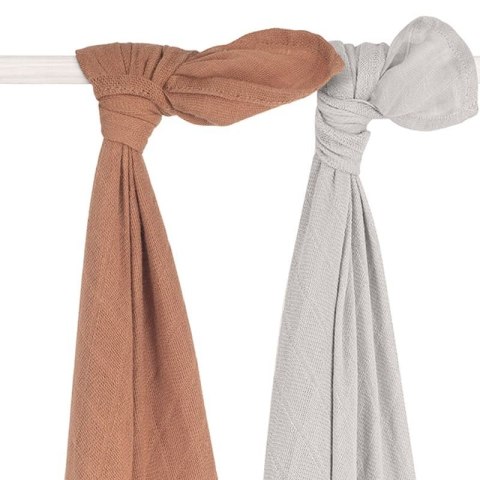 Jollein 2 otulacze bambusowe 115x115 cm BAMBOO Caramel Jollein 2 otulacze bambusowe 115x115 cm BAMBOO Caramel