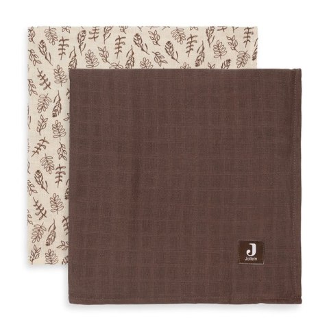 Jollein 2 otulacze niemowlęce Hydrophilic 115x115 cm Listki MEADOW Chestnut Jollein 2 otulacze niemowlęce Hydrophilic 115x115 cm Listki MEADOW Chestnut