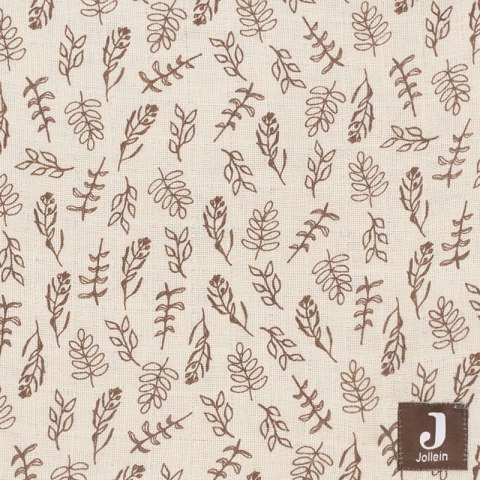 Jollein 2 otulacze niemowlęce Hydrophilic 115x115 cm Listki MEADOW Chestnut Jollein 2 otulacze niemowlęce Hydrophilic 115x115 cm Listki MEADOW Chestnut