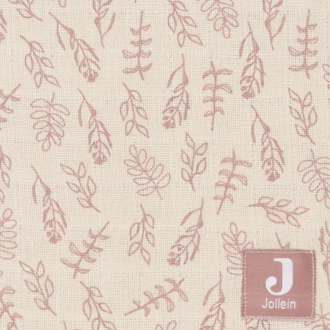 Jollein 2 otulacze niemowlęce Hydrophilic 115x115 cm Listki MEADOW Rosewood Jollein 2 otulacze niemowlęce Hydrophilic 115x115 cm Listki MEADOW Rosewood