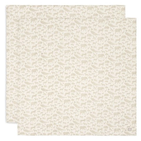 Jollein 2 otulacze niemowlęce Hydrophilic 115x115 cm Zwierzęta ANIMALS Nougat Jollein 2 otulacze niemowlęce Hydrophilic 115x115 cm Zwierzęta ANIMALS Nougat
