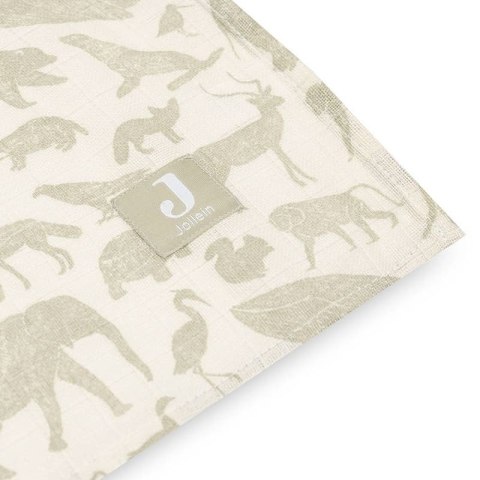 Jollein 2 otulacze niemowlęce Hydrophilic 115x115 cm Zwierzęta ANIMALS Olive Green Jollein 2 otulacze niemowlęce Hydrophilic 115x115 cm Zwierzęta ANIMALS Olive Green