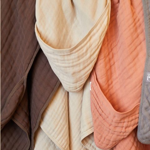 Jollein ręcznik z kapturkiem dla Niemowlaka 75x75 cm MUSLIN Cheastnut Jollein ręcznik z kapturkiem dla Niemowlaka 75x75 cm MUSLIN Cheastnut