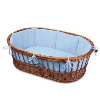 Hi Little One ochraniacz do łóżeczka i kosza oddychający BIO muślin Baby Blue