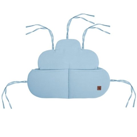 Hi Little One ochraniacze panelowe do łóżeczka z organizerem z oddychającej BIO bawełny CLOUD Baby Blue Hi Little One ochraniacze panelowe do łóżeczka z organizerem z oddychającej BIO bawełny CLOUD Baby Blue