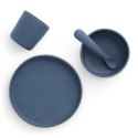 Jollein silikonowa zastawa do nauki samodzielnego jedzenia 4 szt Jeans Blue Jollein silikonowa zastawa do nauki samodzielnego jedzenia 4 szt Jeans Blue