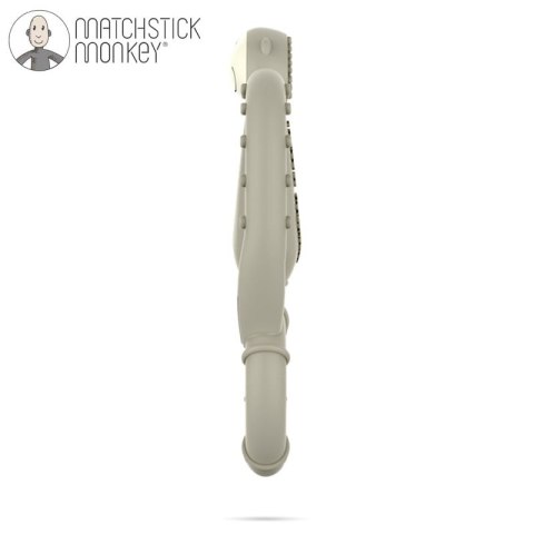Matchstick Monkey Mini gryzak silikonowy sensoryczny ze szczoteczką Grey Matchstick Monkey Mini gryzak silikonowy sensoryczny ze szczoteczką Grey