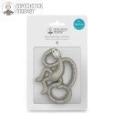 Matchstick Monkey Mini gryzak silikonowy sensoryczny ze szczoteczką Grey Matchstick Monkey Mini gryzak silikonowy sensoryczny ze szczoteczką Grey