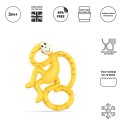 Matchstick Monkey Mini gryzak silikonowy sensoryczny ze szczoteczką Yellow Matchstick Monkey Mini gryzak silikonowy sensoryczny ze szczoteczką Yellow