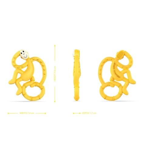 Matchstick Monkey Mini gryzak silikonowy sensoryczny ze szczoteczką Yellow Matchstick Monkey Mini gryzak silikonowy sensoryczny ze szczoteczką Yellow
