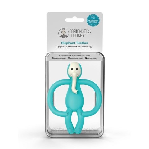 Matchstick Monkey gryzak silikonowy sensoryczny z mini szczoteczką Animals Elephant Matchstick Monkey gryzak silikonowy sensoryczny z mini szczoteczką Animals Elephant