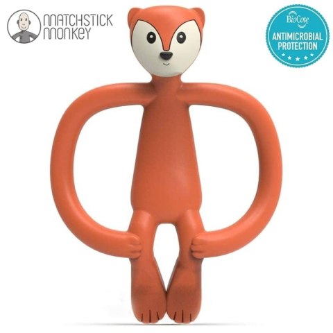 Matchstick Monkey gryzak silikonowy sensoryczny z mini szczoteczką Animals Fox Matchstick Monkey gryzak silikonowy sensoryczny z mini szczoteczką Animals Fox