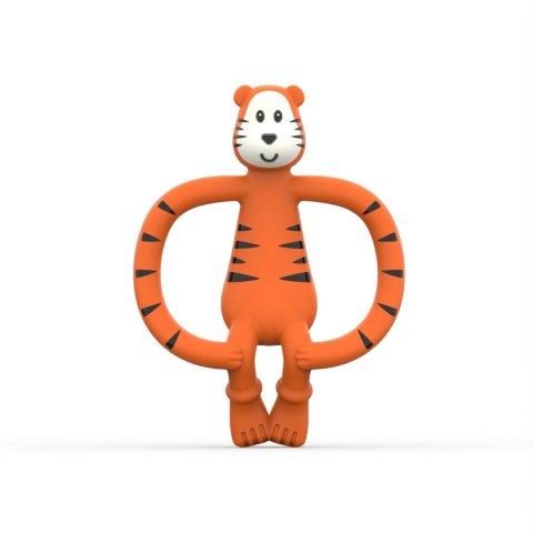 Matchstick Monkey gryzak silikonowy sensoryczny z mini szczoteczką Animals Tygrysek Matchstick Monkey gryzak silikonowy sensoryczny z mini szczoteczką Animals Tygrysek