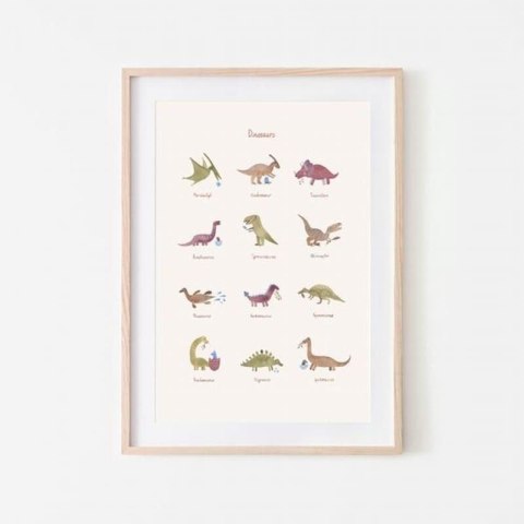 Mushie - Plakat Dinosaurs Medium Mushie - Plakat Dinosaurs Medium