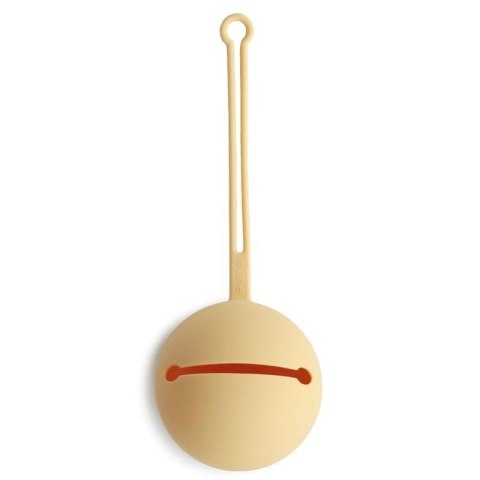 Mushie silikonowe etui pojemnik na smoczki Kula Ball Pale Daffodil Mushie silikonowe etui pojemnik na smoczki Kula Ball Pale Daffodil