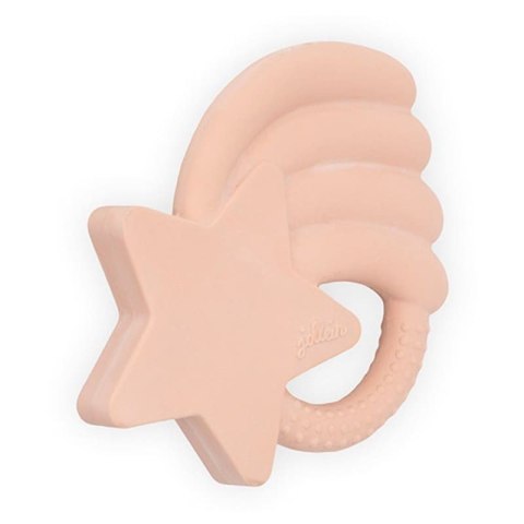 Jollein gryzak kauczuk naturalny Gwiazdka Falling Star Pale Pink Jollein gryzak kauczuk naturalny Gwiazdka Falling Star Pale Pink