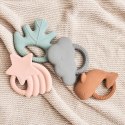 Jollein gryzak kauczuk naturalny Listek LEAVE Ash Green Jollein gryzak kauczuk naturalny Listek LEAVE Ash Green