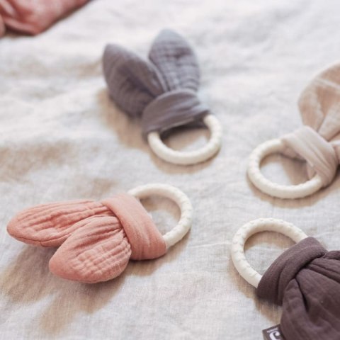 Jollein gryzak silikonowy Bunny Ears Rosewood Jollein gryzak silikonowy Bunny Ears Rosewood