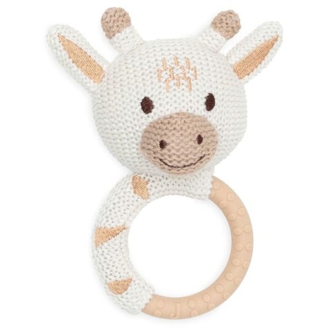 Jollein gryzak silikonowy z grzechotką Żyrafa GIRAFFE Jollein gryzak silikonowy z grzechotką Żyrafa GIRAFFE