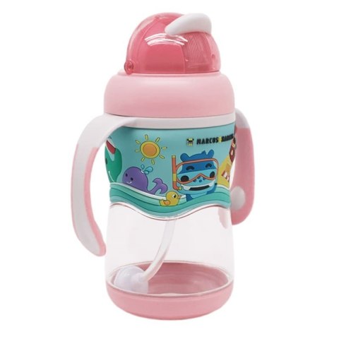 Marcus & Marcus butelka/bidon z obciążoną słomką 3D 2w1 350 ml Pink Pokey Marcus & Marcus butelka/bidon z obciążoną słomką 3D 2w1 350 ml Pink Pokey