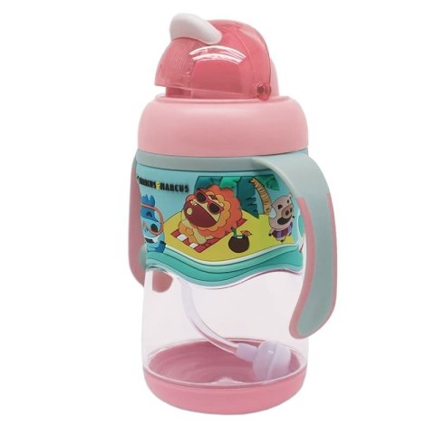 Marcus & Marcus butelka/bidon z obciążoną słomką 3D 2w1 350 ml Pink Pokey Marcus & Marcus butelka/bidon z obciążoną słomką 3D 2w1 350 ml Pink Pokey