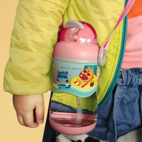 Marcus & Marcus butelka/bidon z obciążoną słomką 3D 2w1 350 ml Pink Pokey Marcus & Marcus butelka/bidon z obciążoną słomką 3D 2w1 350 ml Pink Pokey