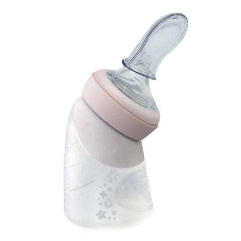 Marcus & Marcus silikonowa butelka antykolkowa dla Noworodka z łyżeczką 2w1 120 ml Pink Marcus & Marcus silikonowa butelka antykolkowa dla Noworodka z łyżeczką 2w1 120 ml Pink