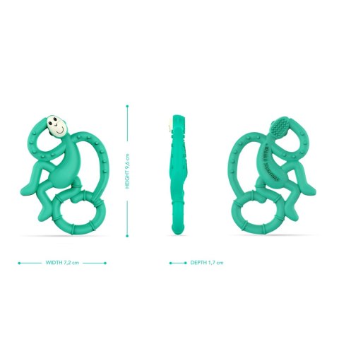 Matchstick Monkey Mini gryzak silikonowy sensoryczny ze szczoteczką Green Matchstick Monkey Mini gryzak silikonowy sensoryczny ze szczoteczką Green