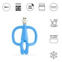 Matchstick Monkey gryzak silikonowy sensoryczny ze szczoteczką Błękitny Matchstick Monkey gryzak silikonowy sensoryczny ze szczoteczką Błękitny