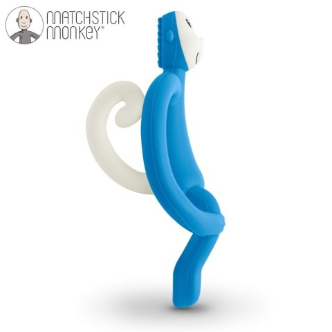 Matchstick Monkey gryzak silikonowy sensoryczny ze szczoteczką Niebieski Matchstick Monkey gryzak silikonowy sensoryczny ze szczoteczką Niebieski