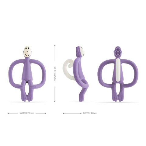 Matchstick Monkey gryzak silikonowy sensoryczny ze szczoteczką Purple Matchstick Monkey gryzak silikonowy sensoryczny ze szczoteczką Purple