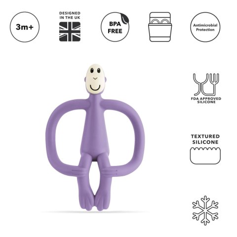 Matchstick Monkey gryzak silikonowy sensoryczny ze szczoteczką Purple Matchstick Monkey gryzak silikonowy sensoryczny ze szczoteczką Purple