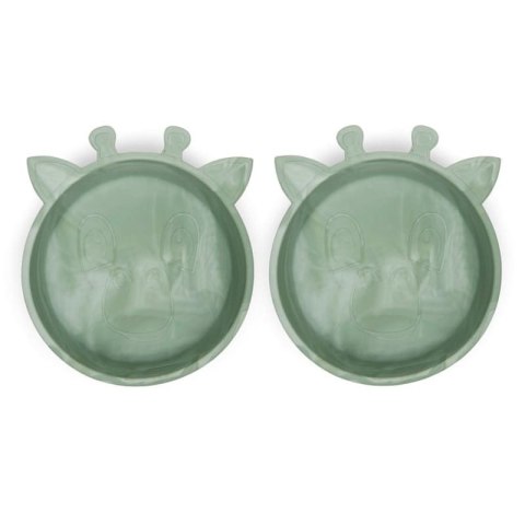 Nuuroo silikonowe miseczki głębokie 2 szt GIRAF Light Green Nuuroo silikonowe miseczki głębokie 2 szt GIRAF Light Green