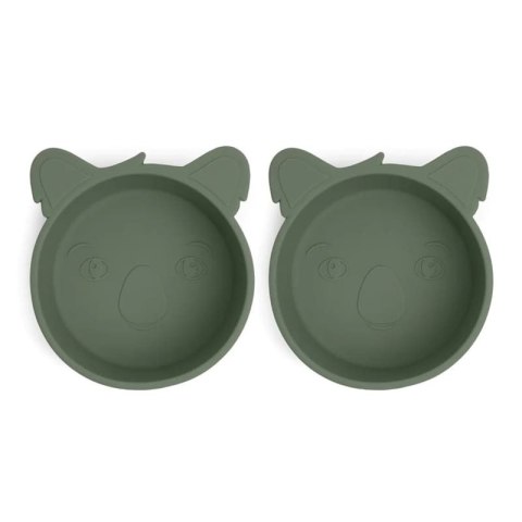Nuuroo silikonowe miseczki głębokie 2 szt KOALA Dusty Green Nuuroo silikonowe miseczki głębokie 2 szt KOALA Dusty Green