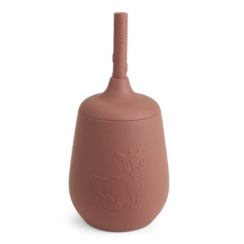 Nuuroo silikonowy kubek niekapek ze słomką Giraf & Koala Mahogany Nuuroo silikonowy kubek niekapek ze słomką Giraf & Koala Mahogany