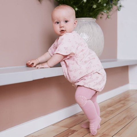 GoBabyGo antypoślizgowe rajstopy do raczkowania i nauki chodzenia Dusty Rose 6 m+ GoBabyGo antypoślizgowe rajstopy do raczkowania i nauki chodzenia Dusty Rose 6 m+