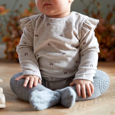 GoBabyGo antypoślizgowe rajstopy do raczkowania i nauki chodzenia Grey Melange 6 m+ GoBabyGo antypoślizgowe rajstopy do raczkowania i nauki chodzenia Grey Melange 6 m+