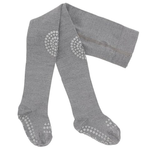 GoBabyGo antypoślizgowe rajstopy do raczkowania i nauki chodzenia WOOL Grey Melange 12 m+ GoBabyGo antypoślizgowe rajstopy do raczkowania i nauki chodzenia WOOL Grey Melange 12 m+