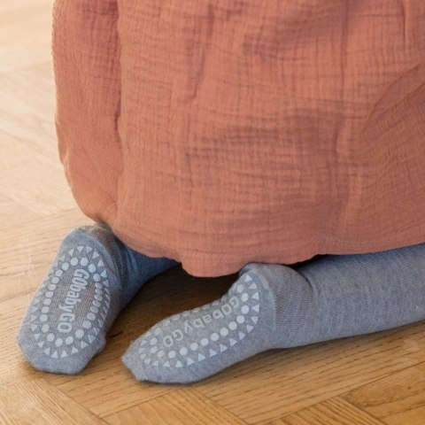 GoBabyGo antypoślizgowe rajstopy do raczkowania i nauki chodzenia WOOL Grey Melange 12 m+ GoBabyGo antypoślizgowe rajstopy do raczkowania i nauki chodzenia WOOL Grey Melange 12 m+