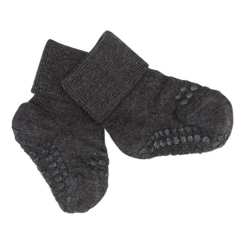 GoBabyGo antypoślizgowe skarpetki do nauki chodzenia BAMBOO Dark Grey Melange 12 m+ GoBabyGo antypoślizgowe skarpetki do nauki chodzenia BAMBOO Dark Grey Melange 12 m+