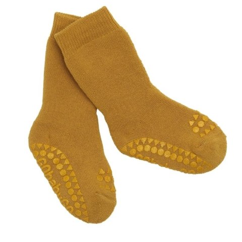GoBabyGo antypoślizgowe skarpetki do nauki chodzenia Mustard 6 m+ GoBabyGo antypoślizgowe skarpetki do nauki chodzenia Mustard 6 m+