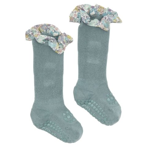 GoBabyGo skarpetki antypoślizgowe dla dziewczynki LIBERTY BAMBOO Dusty Blue Michelle Purple 2 lata GoBabyGo skarpetki antypoślizgowe dla dziewczynki LIBERTY BAMBOO Dusty Blue Michelle Purple 2 lata