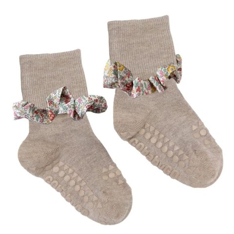 GoBabyGo skarpetki antypoślizgowe dla dziewczynki LIBERTY BAMBOO Sand/Katie Millie Yellow 2 lata GoBabyGo skarpetki antypoślizgowe dla dziewczynki LIBERTY BAMBOO Sand/Katie Millie Yellow 2 lata