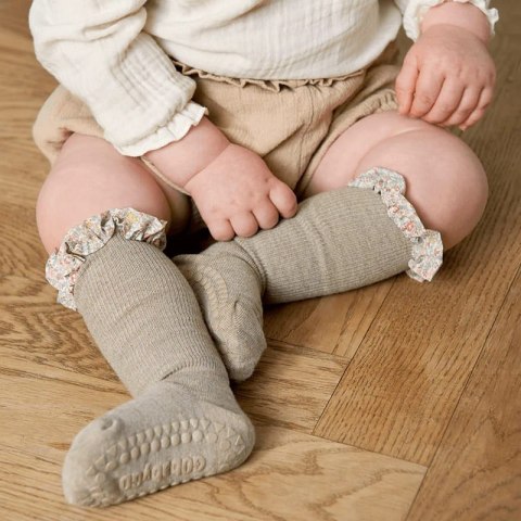 GoBabyGo skarpetki antypoślizgowe dla dziewczynki LIBERTY BAMBOO Sand/Katie Millie Yellow 2 lata GoBabyGo skarpetki antypoślizgowe dla dziewczynki LIBERTY BAMBOO Sand/Katie Millie Yellow 2 lata