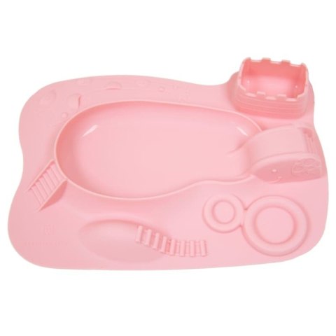 Marcus & Marcus silikonowy talerzyk 3D z podkładką PLAC ZABAW Pink Pokey Marcus & Marcus silikonowy talerzyk 3D z podkładką PLAC ZABAW Pink Pokey