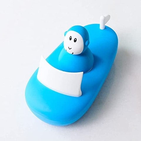 Matchstick Monkey zabawka do kąpieli łódka z małpką Blue Matchstick Monkey zabawka do kąpieli łódka z małpką Blue