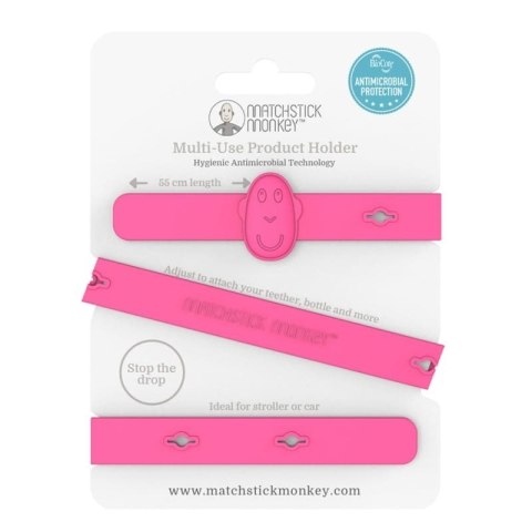 Matchstick Monkey zawieszka silikonowa długa do wózka 55 cm MULTI MAXI Pink Matchstick Monkey zawieszka silikonowa długa do wózka 55 cm MULTI MAXI Pink