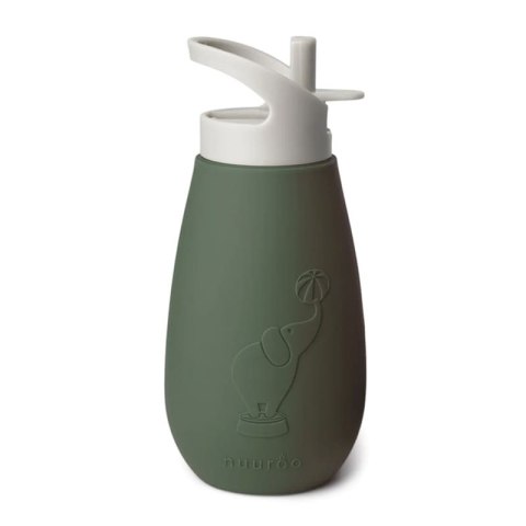 Nuuroo silikonowy bidon ze słomką dla niemowlaka PAX Dusty Green poj 350 ml Nuuroo silikonowy bidon ze słomką dla niemowlaka PAX Dusty Green poj 350 ml